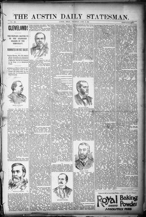 Primary view of object titled 'The Austin Weekly Statesman. (Austin, Tex.), Vol. 20, Ed. 1 Thursday, June 23, 1892'.