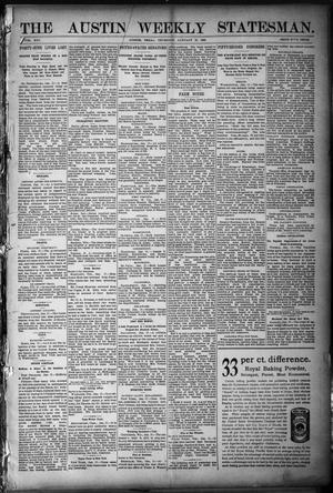 Primary view of object titled 'The Austin Weekly Statesman. (Austin, Tex.), Vol. 21, Ed. 1 Thursday, January 19, 1893'.
