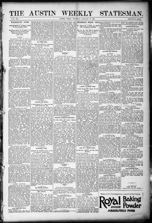 Primary view of object titled 'The Austin Weekly Statesman. (Austin, Tex.), Vol. 21, Ed. 1 Thursday, January 26, 1893'.