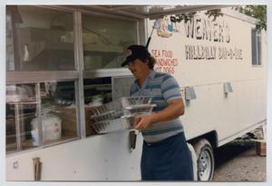Primary view of object titled '[Food Truck Caterer at Walter Hall Park]'.