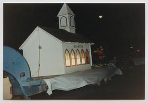 Primary view of object titled '[Catholic Church Float in a Holiday Parade]'.