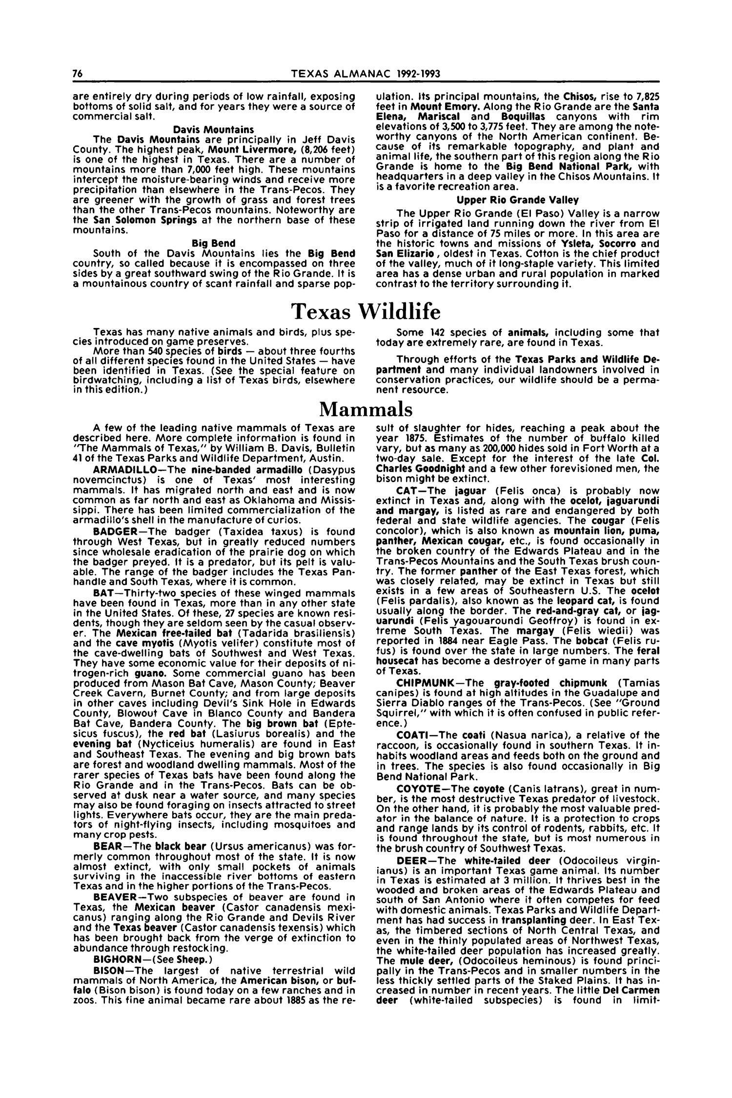 Texas Almanac, 1992-1993
                                                
                                                    76
                                                