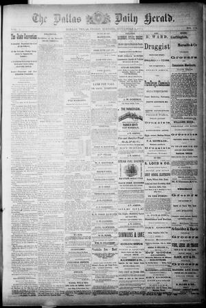 Primary view of object titled 'The Dallas Daily Herald. (Dallas, Tex.), Vol. 1, No. 178, Ed. 1 Friday, September 5, 1873'.