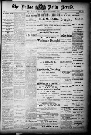 Primary view of object titled 'The Dallas Daily Herald. (Dallas, Tex.), Vol. 1, No. 225, Ed. 1 Friday, October 31, 1873'.