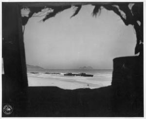 Primary view of object titled 'Beachhead Landing During Maneuvers on Oahu in WWII'.