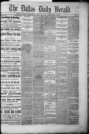 Primary view of object titled 'The Dallas Daily Herald. (Dallas, Tex.), Vol. 4, No. 65, Ed. 1 Wednesday, April 26, 1876'.