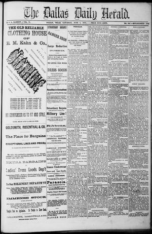 Primary view of object titled 'The Dallas Daily Herald. (Dallas, Tex.), Vol. 6, No. 104, Ed. 1 Saturday, June 8, 1878'.