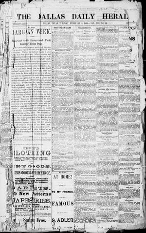 Primary view of object titled 'The Dallas Daily Herald. (Dallas, Tex.), Vol. 8, No. 64, Ed. 1 Tuesday, February 3, 1880'.