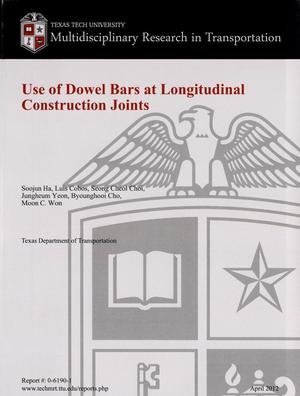 Primary view of object titled 'Use of dowel bars at longitudinal construction joints'.