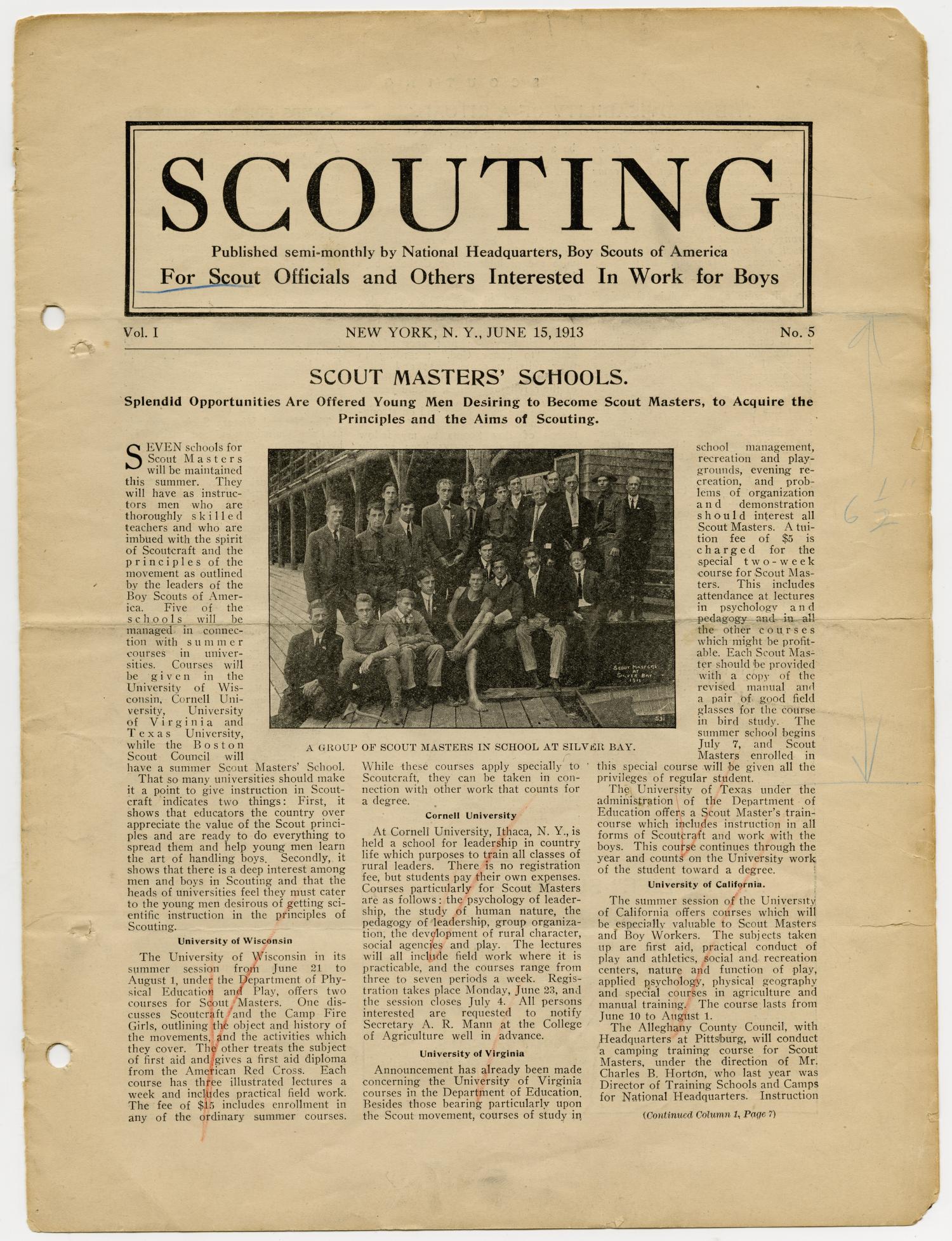 Scouting, Volume 1, Number 5, June 15, 1913
                                                
                                                    1
                                                