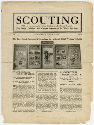 Primary view of object titled 'Scouting, Volume 1, Number 7, July 15, 1913'.