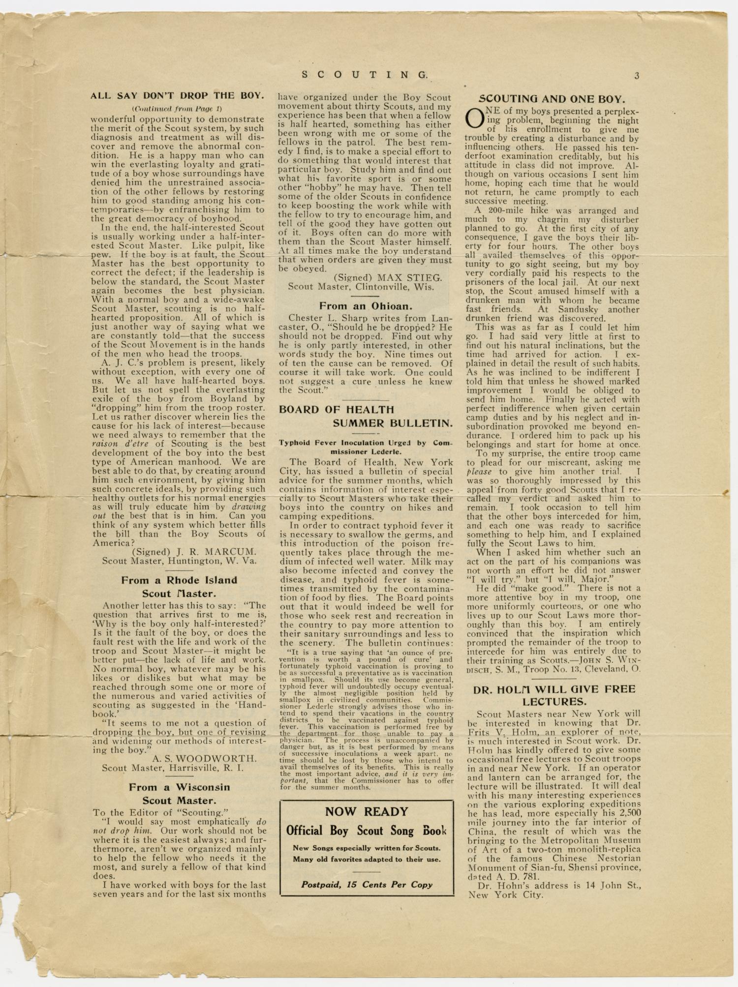 Scouting, Volume 1, Number 8, August 1, 1913
                                                
                                                    3
                                                