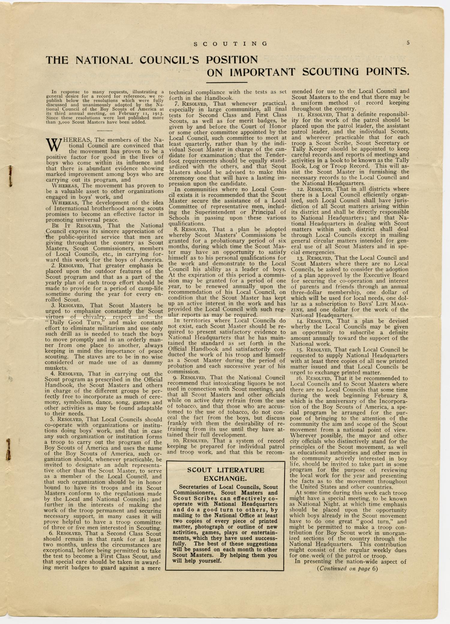Scouting, Volume 1, Number 11, September 15, 1913
                                                
                                                    5
                                                