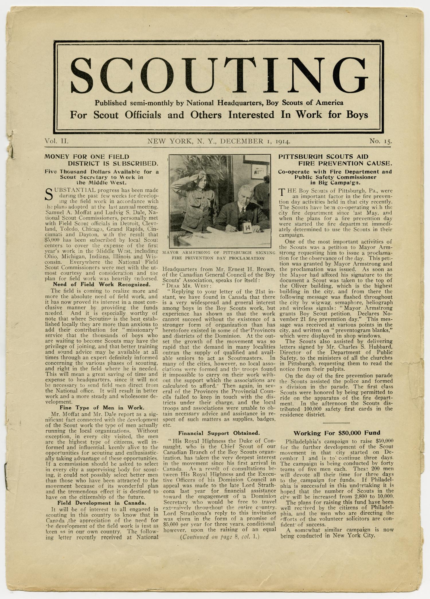 Scouting, Volume 2, Number 15, December 1, 1914
                                                
                                                    1
                                                