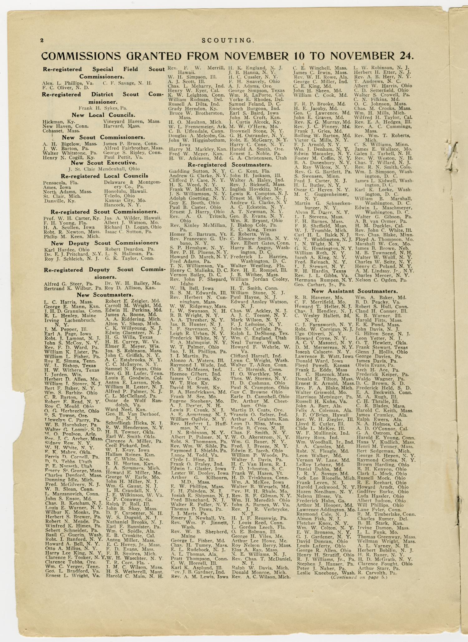 Scouting, Volume 2, Number 15, December 1, 1914
                                                
                                                    2
                                                