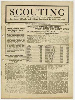 Primary view of object titled 'Scouting, Volume 3, Number 13, November 1, 1915'.