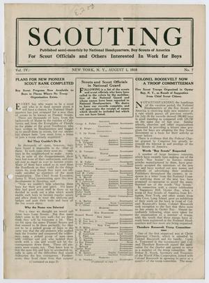 Primary view of object titled 'Scouting, Volume 4, Number 7, August 1, 1916'.
