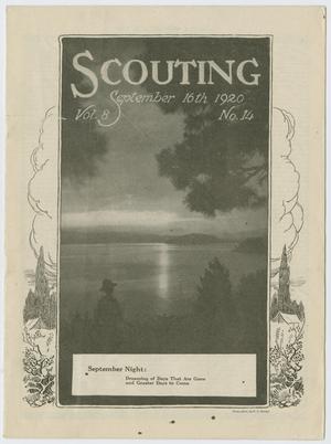 Primary view of object titled 'Scouting, Volume 8, Number 14, September 16, 1920'.