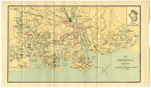 Primary view of object titled 'Map of Savannah, Georgia, and Vicinity'.