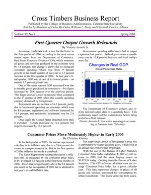 Primary view of object titled 'Cross Timbers Business Report, Volume 19, Number 3, Spring 2006'.