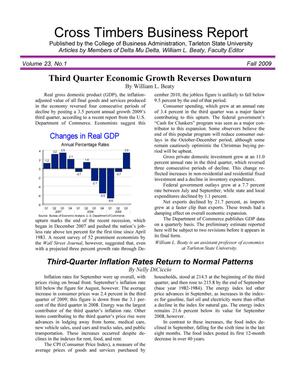 Primary view of object titled 'Cross Timbers Business Report, Volume 23, Number 1, Fall 2009'.