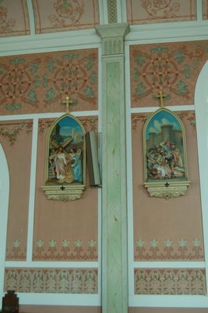 Primary view of object titled 'St. John the Baptist Catholic Church, detail of artwork'.
