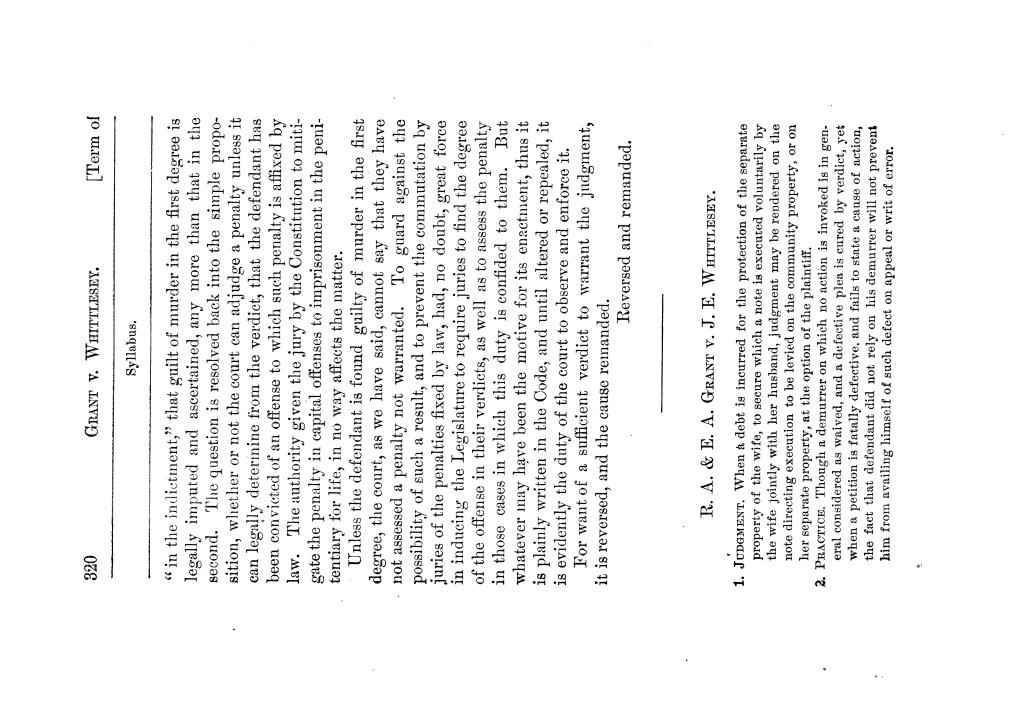 Cases argued and decided in the Supreme Court of Texas, during the latter part of the Tyler term, 1874, and the first part of the Galveston term, 1875.  Volume 42.
                                                
                                                    320
                                                