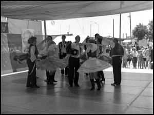 Primary view of object titled '[Czech Folk Dancers of the West Performance]'.