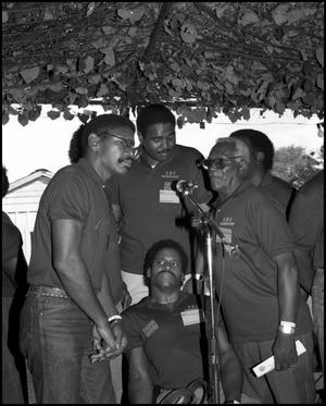 Primary view of object titled '[Male Members of the Second Baptist Church Contemporaries Performing]'.