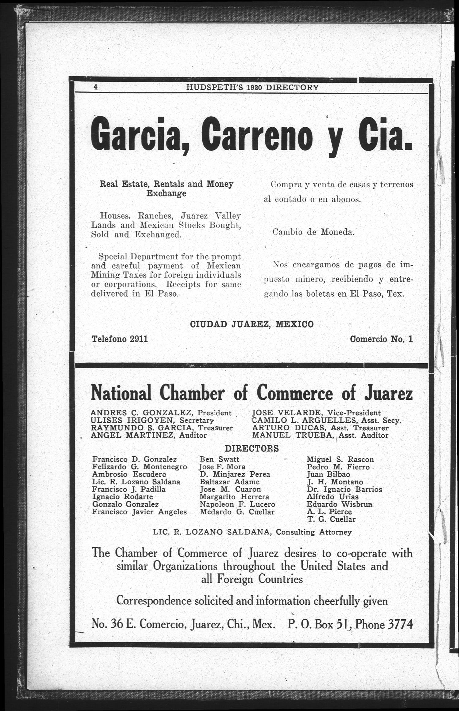 El Paso City Directory, 1920
                                                
                                                    4
                                                