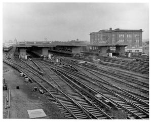 Primary view of object titled '[Rails at Jamaica Station]'.