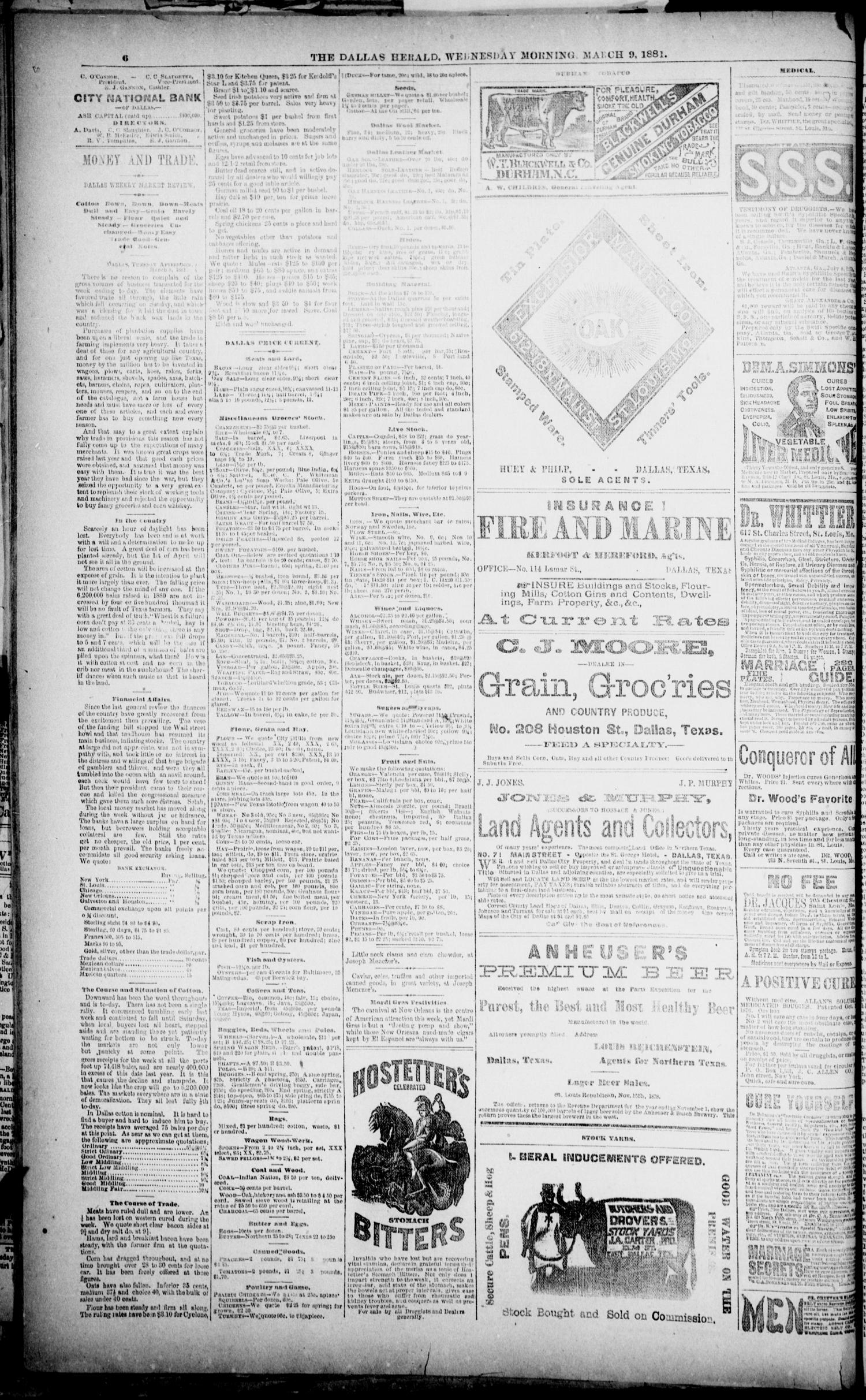The Dallas Daily Herald. (Dallas, Tex.), Vol. XXIVII, No. 87, Ed. 1 Wednesday, March 9, 1881
                                                
                                                    [Sequence #]: 2 of 8
                                                