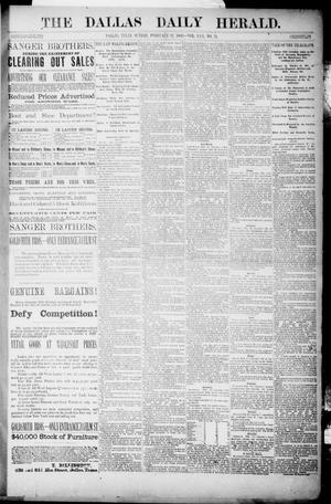Primary view of object titled 'The Dallas Daily Herald. (Dallas, Tex.), Vol. 30, No. 71, Ed. 1 Sunday, February 11, 1883'.