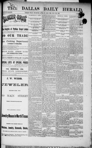 Primary view of object titled 'The Dallas Daily Herald. (Dallas, Tex.), Vol. 30, No. 128, Ed. 1 Thursday, April 19, 1883'.