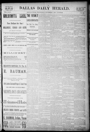 Primary view of object titled 'The Dallas Daily Herald. (Dallas, Tex.), Vol. 35, No. 356, Ed. 1 Wednesday, November 5, 1884'.