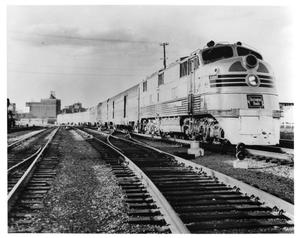 Primary view of object titled '["Sam Houston Zephyr" leaving Dallas for Houston]'.