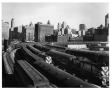 Photograph: [Suburban-bound trains at Chicago Station]