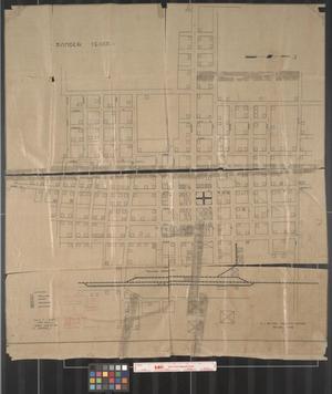 Primary view of object titled '[Sanger Sewer System Map]'.