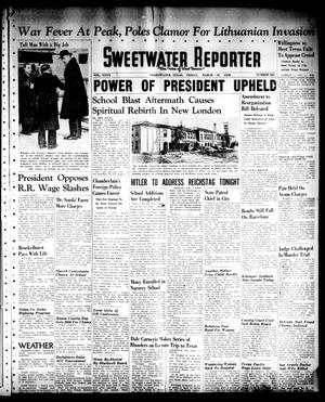 Primary view of object titled 'Sweetwater Reporter (Sweetwater, Tex.), Vol. 40, No. 321, Ed. 1 Friday, March 18, 1938'.