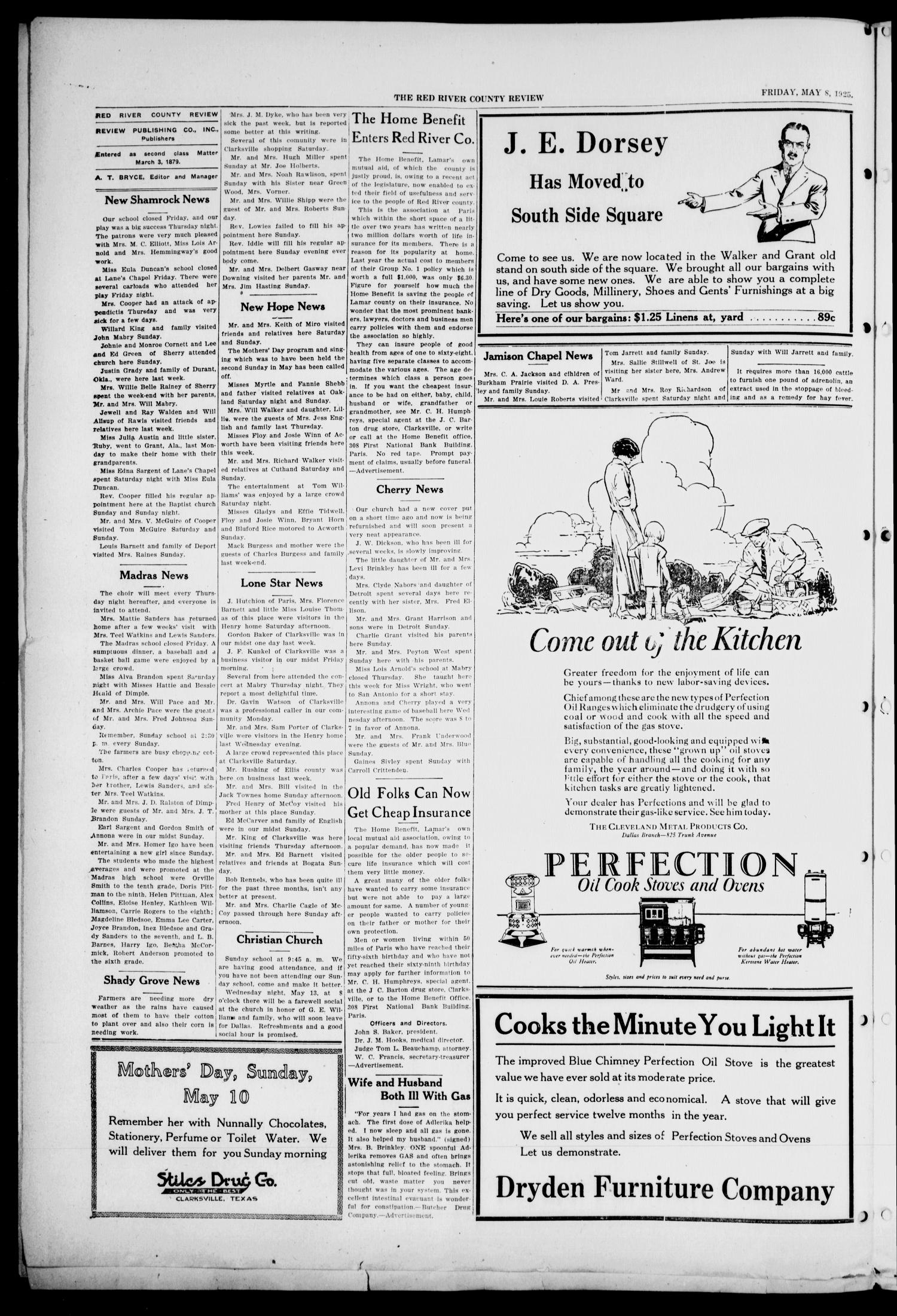 Red River County Review (Clarksville, Tex.), Vol. 4, No. 99, Ed. 1 Friday, May 8, 1925
                                                
                                                    [Sequence #]: 4 of 8
                                                