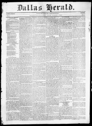 Primary view of object titled 'Dallas Herald. (Dallas, Tex.), Vol. 5, No. 12, Ed. 1 Saturday, August 9, 1856'.