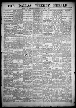 Primary view of object titled 'The Dallas Weekly Herald. (Dallas, Tex.), Vol. 30, No. 31, Ed. 1 Thursday, September 13, 1883'.
