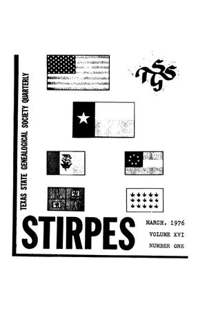 Primary view of object titled 'Stirpes, Volume 16, Number 1, March 1976'.