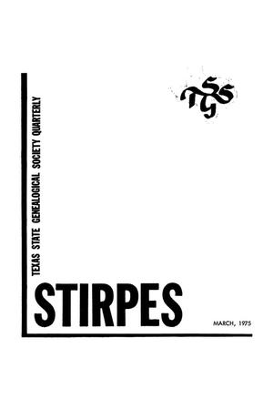 Primary view of object titled 'Stirpes, Volume 15, Number 1, March 1975'.