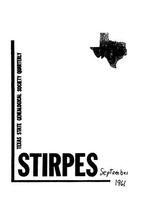 Primary view of object titled 'Stirpes, Volume 1, Number 3, September 1961'.