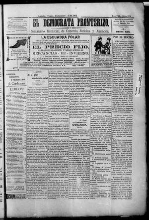 Primary view of object titled 'El Democrata Fronterizo. (Laredo, Tex.), Vol. 7, No. 373, Ed. 1 Saturday, November 5, 1904'.