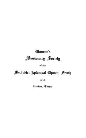 Primary view of object titled 'Woman's Missionary Society of the Methodist Episcopal Church: 1914'.