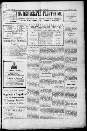 Primary view of object titled 'El Democrata Fronterizo. (Laredo, Tex.), Vol. 11, No. 626, Ed. 1 Saturday, January 15, 1910'.