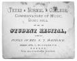 Primary view of [Invitation: Texas Normal College, Conservatory of Music. Student Recital, 1891]