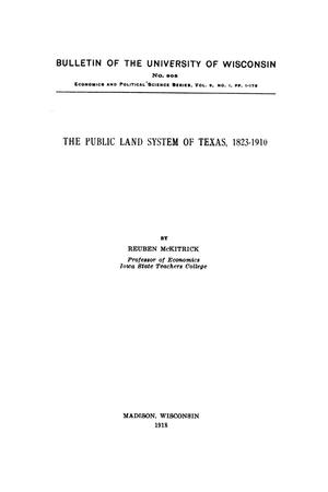 Primary view of object titled 'The Public Land System of Texas, 1823-1910.'.